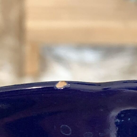 Set Of Three Small Dark Navy Blue & Gold Porcelain Saucers Signed Richard Ginori - Picture 16 of 16